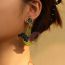 Fashion 12# Love Orioles [4 Pairs Of Bows In Dark Green Gift Box] Geometric Diamond Earring Set