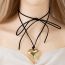 Fashion Golden 1 Metal Love Wax Thread Necklace