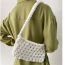 Fashion Pure White [finished Product Package] Cotton Rope Woven Shoulder Bag