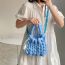 Fashion Blue [crossbody style] Woolen knitted crossbody bag