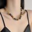 Fashion Champagne Gray Colorful Pearl Beads Necklace