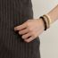 Fashion Black Copper Drip Oil Geometric Open Bracelet