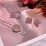 Fashion Earrings Copper Diamond Flower Stud Earrings