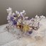 Fashion Purple Geometric Crystal Braided Flowers Thin Edge Headband