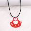 Fashion Heart Circle-necklace Acrylic Love Round Necklace