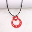 Fashion Heart Circle-necklace Acrylic Love Round Necklace
