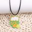 Fashion Green Jar Rainbow-necklace Acrylic Rainbow Necklace