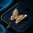 Fashion Gold Copper Diamond Shell Butterfly Brooch