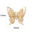 Fashion Gold Copper Diamond Shell Butterfly Brooch