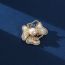Fashion Gold Copper Diamond Shell Flower Brooch