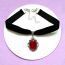 Fashion Red Alloy Geometric Velvet Oval Necklace