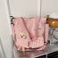Fashion Pink Canvas Three-dimensional Bear Large Capacity Shoulder Bag