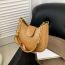 Fashion Dark Brown Pu Head Pattern Large Capacity Shoulder Bag