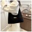 Fashion Black Corduroy Large Capacity Shoulder Bag