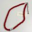 Fashion Red Geometric Beaded Necklace
