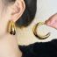 Fashion Gold Alloy C-shaped Earrings