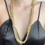 Fashion Gold Silver Alloy Color Matching Chain Wrap Necklace