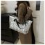 Fashion Silver Pu Geometric Large Capacity Shoulder Bag