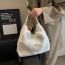 Fashion Khaki Plush Large Capacity Shoulder Bag