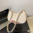 Fashion Brown Pu Embroidery Large Capacity Shoulder Bag
