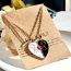 Fashion Gold Alloy Dripping Oil Stitched Love Necklace