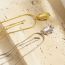Fashion Gold Titanium Steel Irregular Pleated Double Layer Necklace