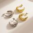 Fashion Gold Titanium Steel C-shaped Spiral Earrings
