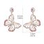 Fashion Color Geometric Diamond Butterfly Earrings
