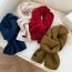 Fashion 4 Solid Color Wheat Color Polyester Knitted Patch Scarf