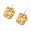 Fashion Gold Copper Irregular Love Stud Earrings
