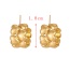 Fashion Gold Copper Irregular Love Stud Earrings