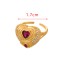 Fashion White Copper Set Zircon Love Ring