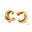 Fashion Gold Stainless Steel Geometric Ear Clips