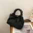 Fashion Black Pu Diamond-encrusted Large-capacity Crossbody Bag