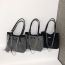 Fashion Black Pu Diamond Large Capacity Shoulder Bag
