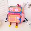 Fashion Pink Oxford Cloth Contrasting Color Robot Childrens Backpack