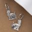 Fashion Silver Alloy Cat Earrings
