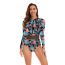 Fashion Color Polyester Printed Long Sleeve Wetsuit