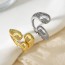 Fashion Gold Copper Geometric Adjustable Ring