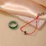Fashion 3# Copper Inlaid Zirconium Geometric Ring Bracelet Set