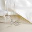 Fashion White Gold And White Diamonds Copper Inlaid Zirconium Round Ring Necklace Set