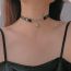 Fashion Silver Leather Bell Collar