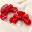 Fashion Red Acetate Bow Tie Gripper