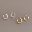 Fashion Gold Metal U-shaped Pearl Stud Earrings