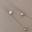 Fashion White Pearl Necklace Metal Pearl Pull-out Necklace