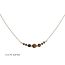 Fashion Large And Small Tiger Eye Stone Pendant Necklace Tiger Eye Beaded Necklace