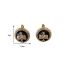 Fashion Gold (zircon Can Swing) Metal Texture Dripping Oil Earrings