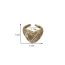 Fashion Gold Metal Texture Love Ring For Men