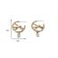 Fashion Gold Metal Irregular Ball Earrings