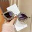 Fashion Silver Frame Mercury Film Ac Diamond Drop-shaped Sunglasses